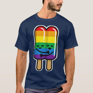 T-shirt Lesbian Gay couple popsicle Rainbow LGBT amour 1