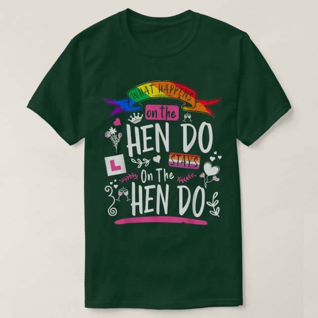 T-shirt Lesbian Hen Do Outlets Pour Femmes Et Groupe Hen N (Design devant)