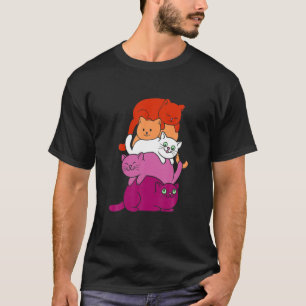 T-shirt Lesbian LGBTQ Pride Chat Lesbian Cute Chats Pile