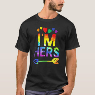 T-shirt Lesbian She's Mine Couples Correspondant Je suis H