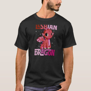 T-shirt Lesbienne Dragon Magie Majestic Cute Lgbtq Gay pri