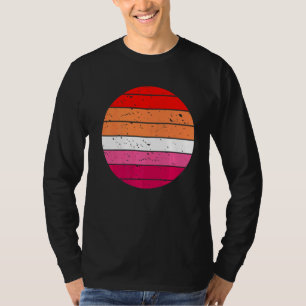 T-shirt Lesbienne Retro Sunset Gay Et Lesbian Pride Lgbt G