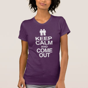 T-shirt Lesbienne sortant de l'ombre "Gardez votre calme e