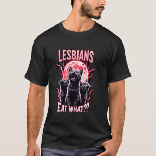 T-shirt Lesbiennes Mâchent Was Lustige Katzen Meme LGBTQ L