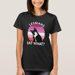 T-shirt Lesbiennes mangent quoi joli chat noir lesbienne c