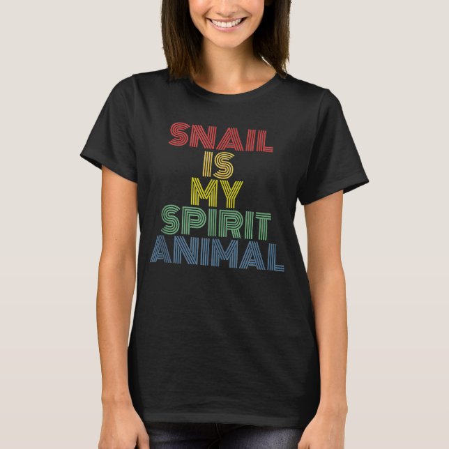 T-shirt L'escargot est mon esprit Animal rétro les années  (Devant)