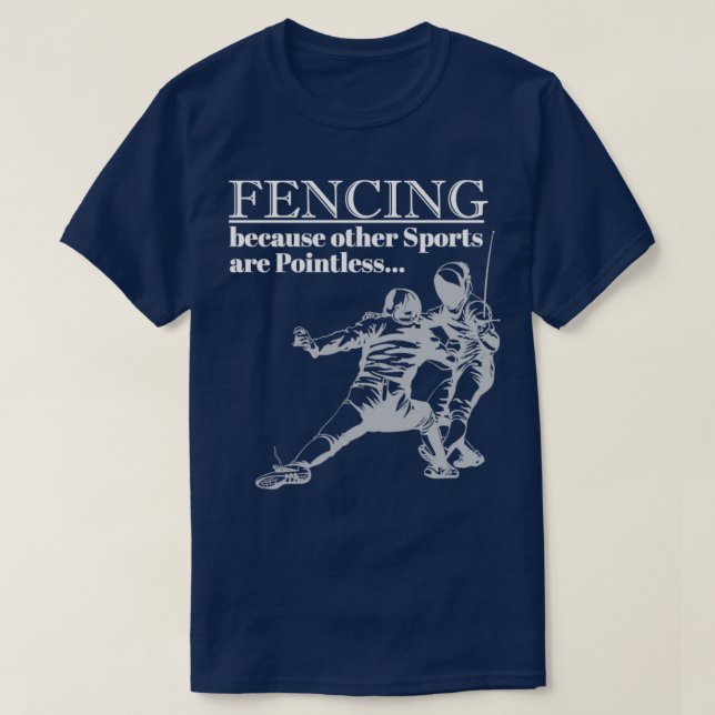 T-shirt L'Escrime Parce Que D'Autres Sports Sont Sans Poin (Design devant)