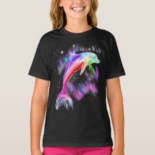 T-shirt l'espace coloré de galaxie océanique en arc-en-cie