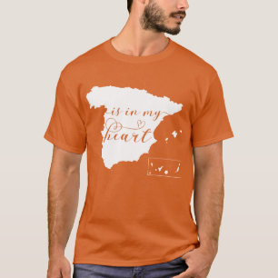 T-shirt L'Espagne est dans mon coeur, carte