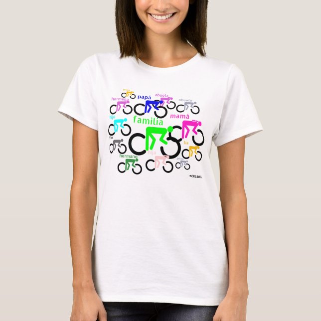 T-shirt L'Espagnol blanc des femmes de famille de (Devant)