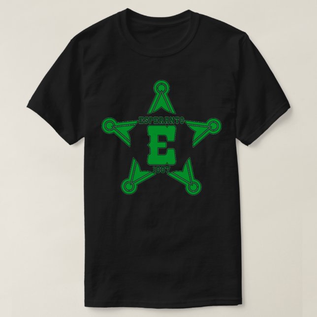 T-shirt L'espéranto est une langue auxiliaire internationa (Design devant)