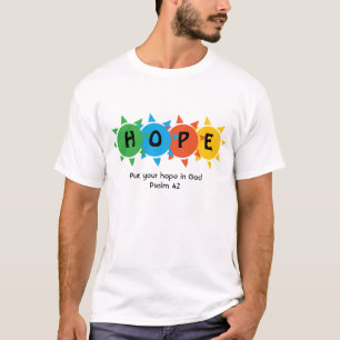 T-shirt L'ESPOIR chrétien EN DIEU Psaume 42 PERSONNALISÉ
