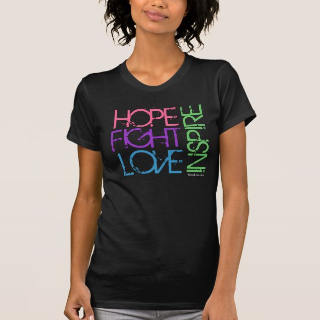 T-shirt L'espoir, combat, amour, inspirent (Devant)