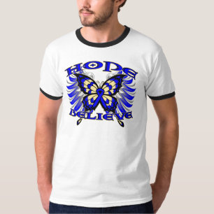 T-shirt L'espoir de cancer du rectum croient le papillon