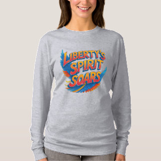 T-shirt L'esprit de la liberté s'envole – Texte, Liberté V