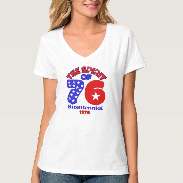 T-SHIRT L'ESPRIT DES 76 : BICENTENAIRE 1976 (Devant)
