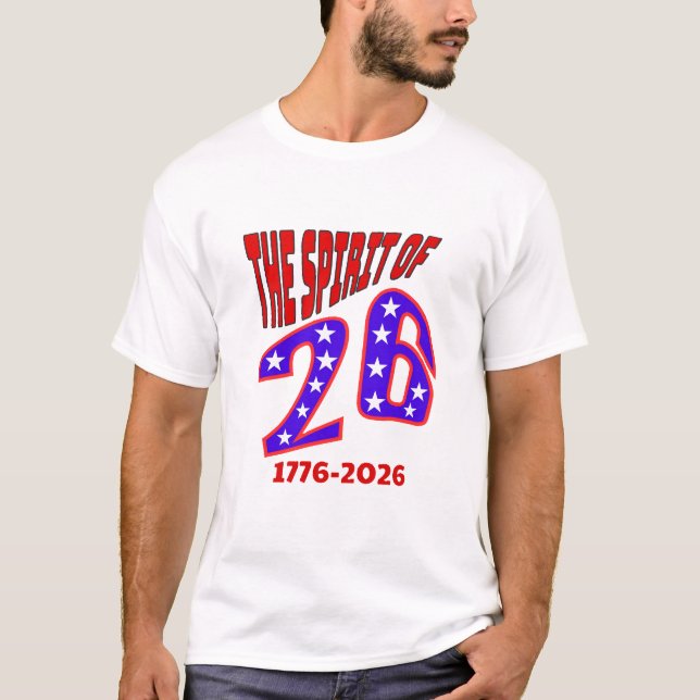 T-SHIRT L'ESPRIT DU 26:1776-2026 (Devant)