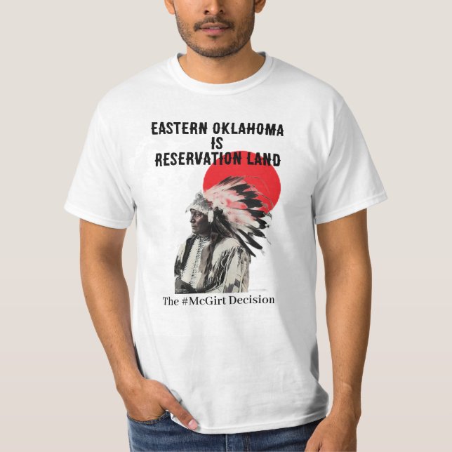 T-shirt L'est de l'Oklahoma est terre de réserve (Devant)