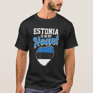 T-shirt L'Estonie Est Dans Mon Coeur Fier Voyageur Estonie