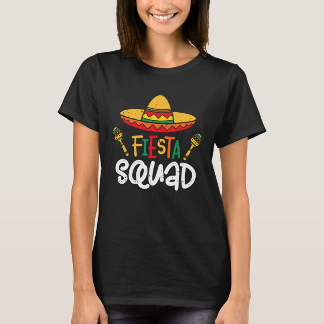 T-shirt Let s Fiesta Squad Cinco De Mayo Mexico Party Para (Devant)