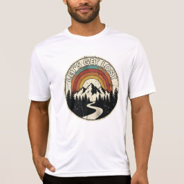 T-shirt Let’s Get Lost Retro Mountain Adventure Outdoor