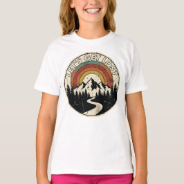 T-shirt Let’s Get Lost Retro Mountain Adventure Outdoor