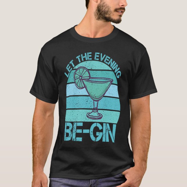 T-shirt Let The Evening Be Gin Fizz Mix  Gin Cocktail (Devant)