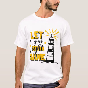 T-shirt Let Your Light Shine Christian Faith Jesus God Lig