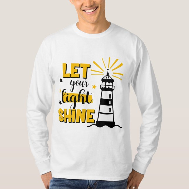T-shirt Let Your Light Shine Christian Faith Jesus God Lig (Devant)
