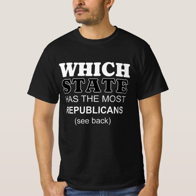 T-shirt L'Etat avec la plupart des républicains (Devant)