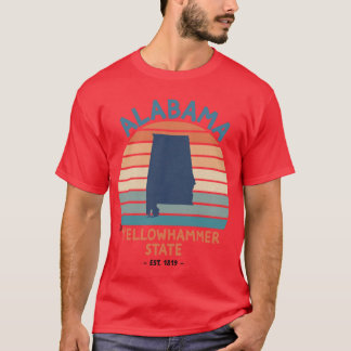 T-shirt L'État de l'Alabama Alabama Le Statut Yellowhammer