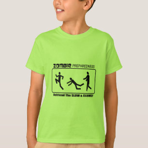 T-shirt L'état de préparation de zombi traitent en ami