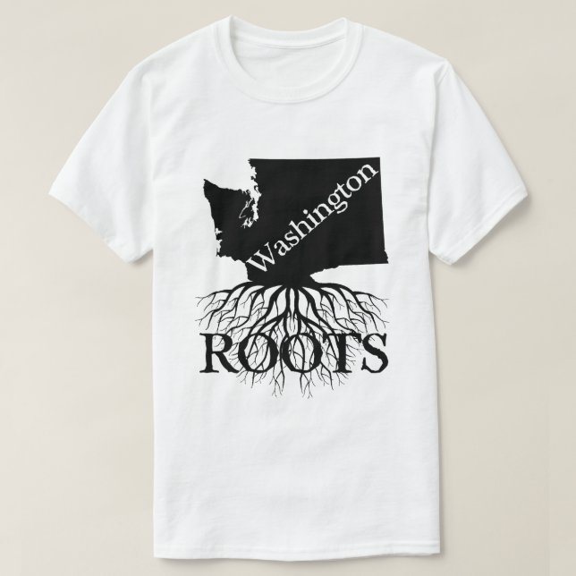 T-shirt L'État de Washington Racines Chemise femme ou homm (Design devant)