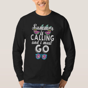 T-shirt L'Été Appelle Et Je Dois Aller Pour La Vague