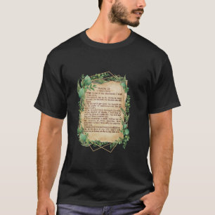 T-shirt L'Éternel est mon berger Psaume 23 Leaf Art Design