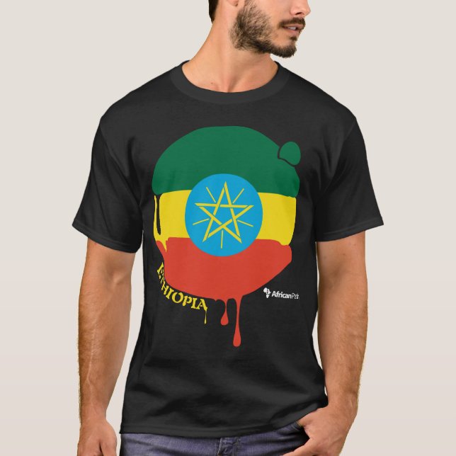 T-shirt L'Ethiopie laisse tomber le noir (Devant)
