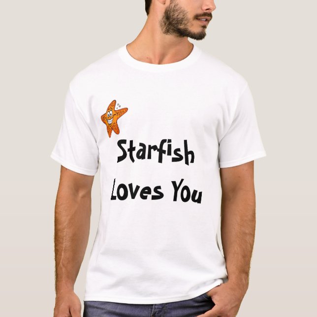 T-shirt L'étoile de mer vous aime (Devant)