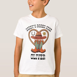 T-shirt L'étoile de rodéo de papa - Petit cowboy