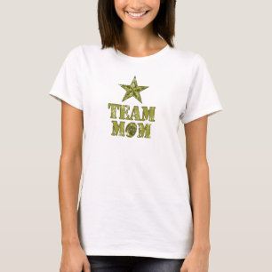 T-shirt L'étoile du général du football de maman d'équ