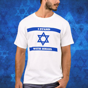 T-shirt L'étoile juive de David Drapeau Stand avec Israël