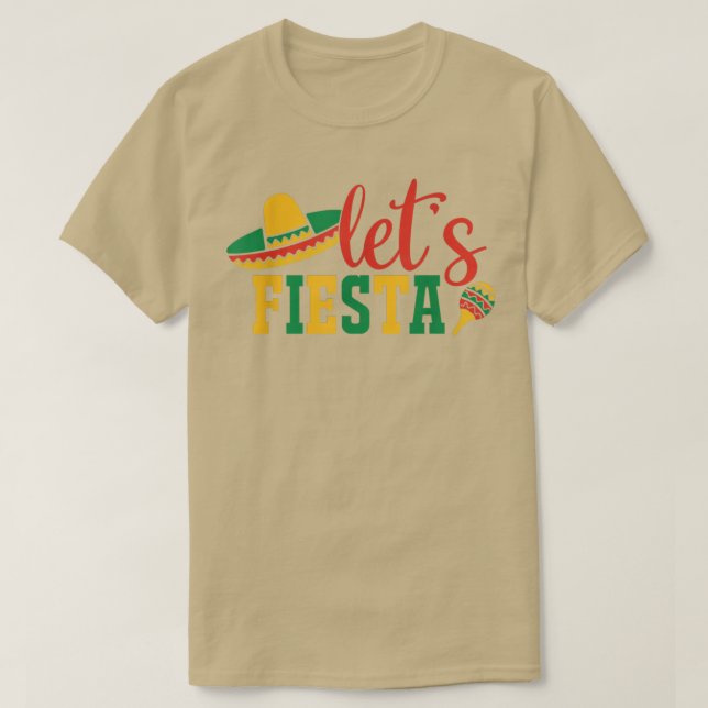 T-shirt Let's Fiesta Bachelorette Girls Night Out Fiesta P (Design devant)