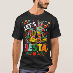 T-shirt Lets Fiesta Cinco De Mayo Camisa Mexicana Hombre