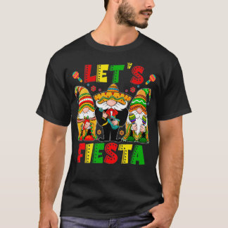 T-shirt Lets Fiesta Cinco De Mayo Latin Gnomes Mexicains P