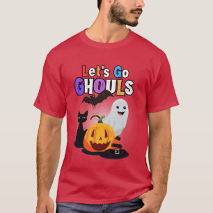 T-shirt Let's Go GHOULS : Halloween Éffrayant noir et oran