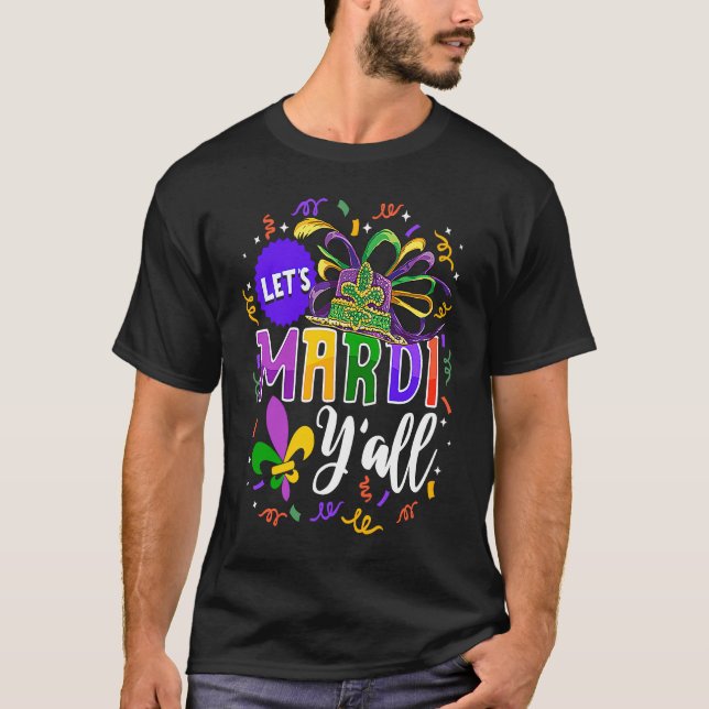 T-shirt Lets Mardi Yall (Devant)