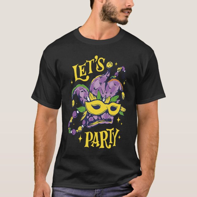 T-shirt Let's Party Mardi Gras Party Parade Shenanigans Ca (Devant)