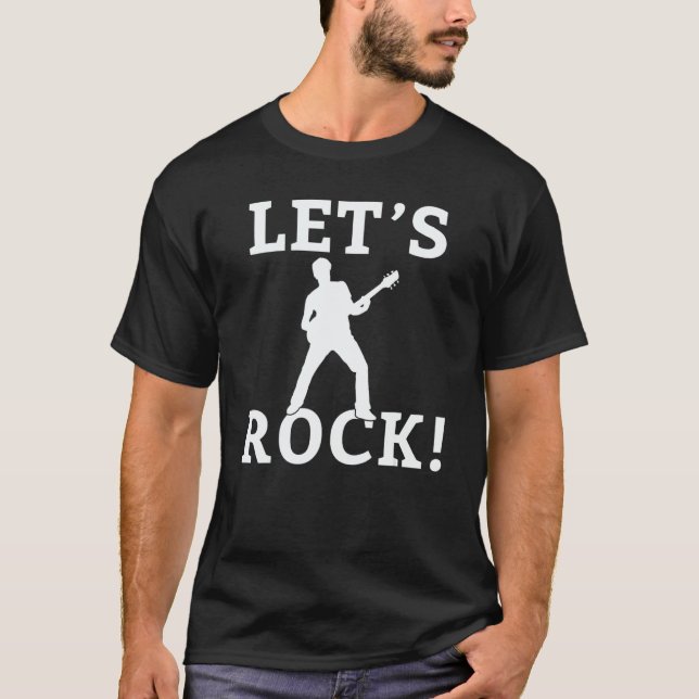 T-shirt Lets Rock and Roll Rocker (Devant)