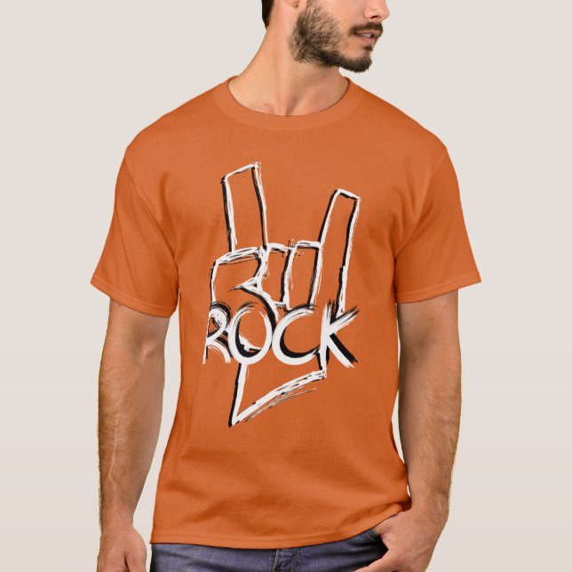 T-shirt Lets rock Rock music (Devant)