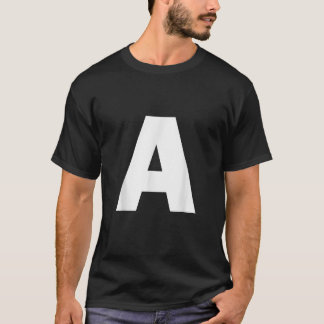 T-shirt Letter A Capital Alphabet Monogram Initial