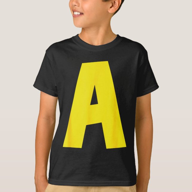 T-shirt Letter A Funny Group Matching Halloween For Women  (Devant)
